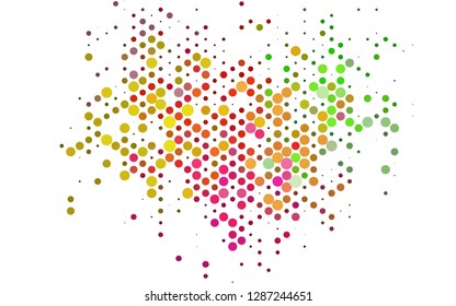 Light Multicolor, Rainbow vector backdrop with dots, spots. Modern abstract illustration with colorful water drops. Design for business adverts.