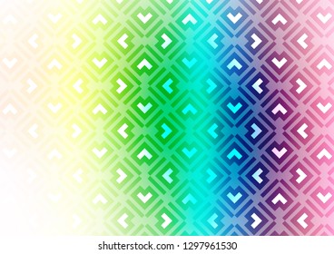 Light Multicolor, Rainbow vector backdrop with long lines. Modern geometrical abstract illustration with staves. Backdrop for TV commercials.