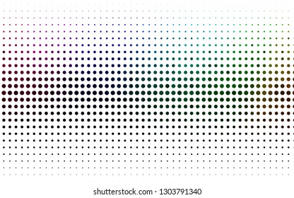 Light Multicolor, Rainbow vector backdrop with dots. Modern abstract illustration with colorful water drops. Template for your brand book.