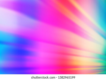 Light Multicolor, Rainbow vector backdrop with long lines. Blurred decorative design in simple style with lines. Pattern for websites, landing pages.