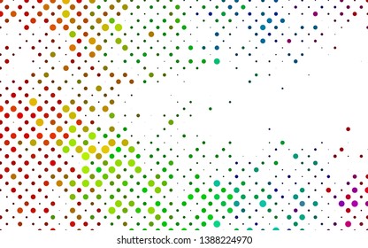 Light Multicolor, Rainbow vector backdrop with dots. Illustration with set of shining colorful abstract circles. Pattern for ads, booklets.