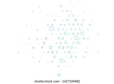 Light Multicolor, Rainbow vector backdrop with dots, spots, cubes. Glitter abstract illustration with cubes, circles. Pattern of water, rain drops.