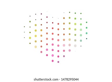 Light Multicolor, Rainbow vector backdrop with dots. Modern abstract illustration with colorful water drops. Design for posters, banners.