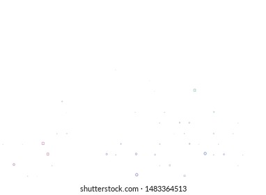 Light Multicolor, Rainbow vector backdrop with dots, spots, cubes. Glitter abstract illustration with cubes, circles. Design for posters, banners.