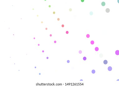 Light Multicolor, Rainbow vector backdrop with dots. Abstract illustration with colored bubbles in nature style. Pattern for beautiful websites.