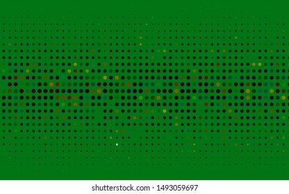 Light Multicolor, Rainbow vector backdrop with dots. Illustration with set of shining colorful abstract circles. Pattern of water, rain drops.
