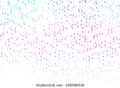 Light Multicolor, Rainbow vector backdrop with dots. Abstract illustration with colored bubbles in nature style. Design for posters, banners.