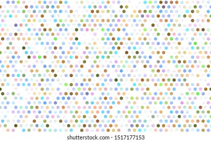 Light Multicolor, Rainbow vector backdrop with hexagons. Colorful hexagons on white backdrop. New template for your brand book.
