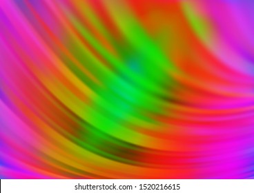 Light Multicolor, Rainbow vector backdrop with bent lines. Modern gradient abstract illustration with bandy lines. New composition for your brand book.