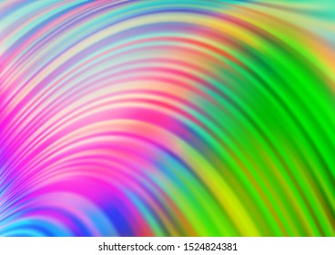 Light Multicolor, Rainbow vector backdrop with bent lines. Colorful illustration in abstract marble style with gradient. Marble style for your business design.