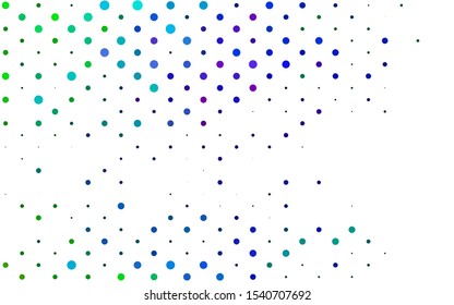 Light Multicolor, Rainbow vector backdrop with dots. Beautiful colored illustration with blurred circles in nature style. Pattern of water, rain drops.