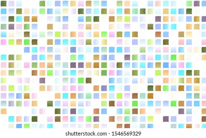 Light Multicolor, Rainbow vector backdrop with rectangles, squares. Rectangles on abstract background with colorful gradient. Pattern for busines ad, booklets, leaflets