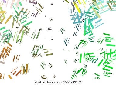Light Multicolor, Rainbow vector backdrop with long lines. Shining colored illustration with narrow lines. Pattern for websites, landing pages.
