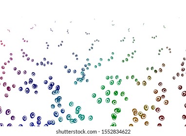 Light Multicolor, Rainbow vector backdrop with dots. Modern abstract illustration with colorful water drops. Template for your brand book.
