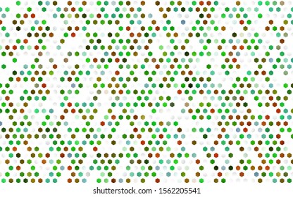 Light Multicolor, Rainbow vector backdrop with hexagons. White background with colorful hexagons. Pattern can be used for landing pages.