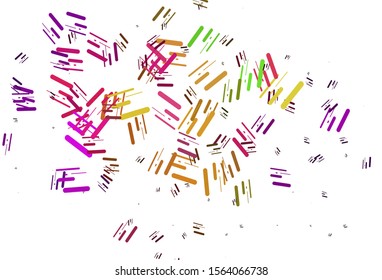 Light Multicolor, Rainbow vector backdrop with long lines. Shining colored illustration with narrow lines. Pattern for ads, posters, banners.
