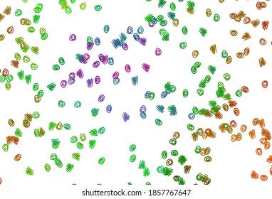 Light Multicolor, Rainbow vector backdrop with dots. Blurred decorative design in abstract style with bubbles. Design for business adverts.