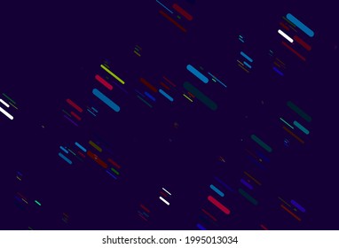 Light Multicolor, Rainbow vector backdrop with long lines. Blurred decorative design in simple style with lines. Backdrop for TV commercials.