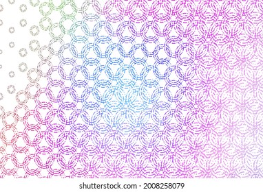 Light multicolor, rainbow vector backdrop with dots. Blurred decorative design in abstract style with bubbles. Pattern for ads, leaflets.