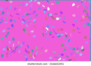 Light Multicolor, Rainbow vector backdrop with abstract shapes. Colorful chaotic forms with gradient in modern style. Modern design for your business card.