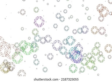 Light Multicolor, Rainbow vector backdrop with dots. Illustration with set of shining colorful abstract circles. Pattern for beautiful websites.