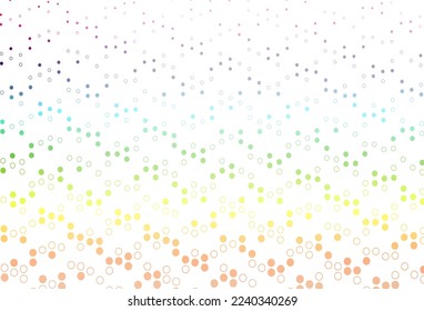 Light Multicolor, Rainbow vector backdrop with dots. Modern abstract illustration with colorful water drops. Pattern of water, rain drops.