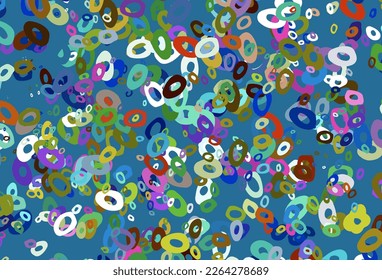 Light Multicolor, Rainbow vector backdrop with dots. Glitter abstract illustration with blurred drops of rain. Pattern of water, rain drops.