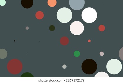 Light Multicolor  Rainbow vector backdrop and dots  Abstract illustration and colored bubbles in nature style  Pattern water  rain drops 