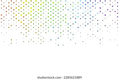 Light Multicolor, Rainbow vector backdrop with dots. Modern abstract illustration with colorful water drops. Pattern for ads, booklets.