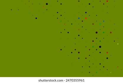 Light Multicolor, Rainbow vector backdrop with dots. Modern abstract illustration with colorful water drops. Pattern for ads, booklets.