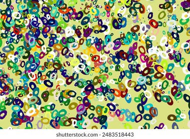 Light Multicolor, Rainbow vector backdrop with dots. Abstract illustration with colored bubbles in nature style. Pattern for beautiful websites.