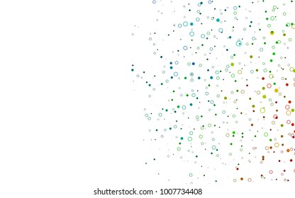 Light Multicolor, Rainbow vector  background with bubbles. Beautiful colored illustration with blurred circles in nature style. New design for ad, poster, banner of your website.