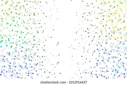 Light Multicolor, Rainbow vector  background with bubbles. Modern abstract illustration with colorful water drops. Beautiful design for your business natural advert.