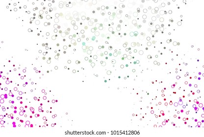 Light Multicolor, Rainbow vector  background with dots. Illustration with set of shining colorful abstract circles. Completely new template for your brand book.