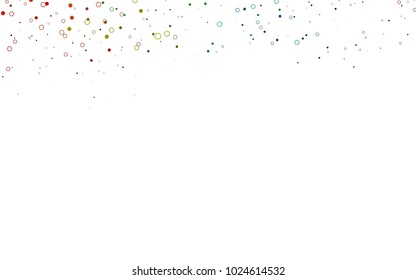 Light Multicolor, Rainbow vector  background with dots. Blurred bubbles on abstract background with colorful gradient. Beautiful design for your business natural advert.