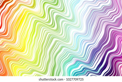Light Multicolor, Rainbow vector background with lamp shapes. Shining illustration, which consist of blurred lines, circles. Brand-new design for your ads, poster, banner.