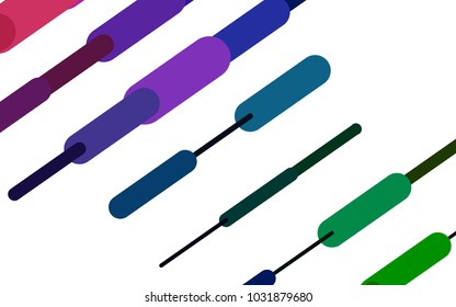 Light Multicolor, Rainbow vector background with straight lines. Capsules on blurred abstract background with gradient. The pattern can be used for medical ad, booklets, leaflets