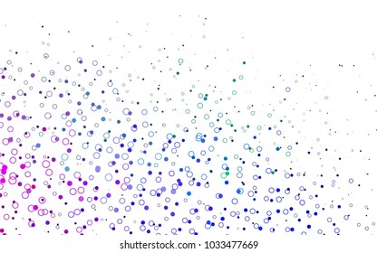 Light Multicolor, Rainbow vector  background with dots. Blurred bubbles on abstract background with colorful gradient. New design for ad, poster, banner of your website.