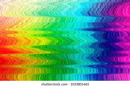 Light Multicolor, Rainbow vector background with bent ribbons. Shining crooked illustration in marble style. The template for cell phone backgrounds.