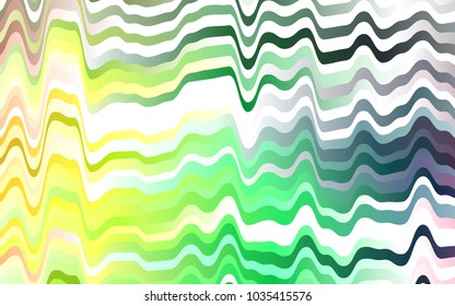 Light Multicolor, Rainbow vector background with bent lines. Colorful abstract illustration with gradient lines. Brand-new design for your ads, poster, banner.