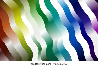 Light Multicolor, Rainbow vector background with lava shapes. Geometric illustration in marble style with gradient.  Pattern for your business design.