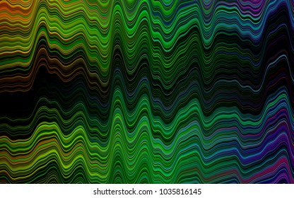 Light Multicolor, Rainbow vector background with abstract lines. A vague circumflex abstract illustration with gradient. Textured wave pattern for backgrounds.