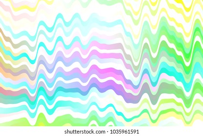 Light Multicolor, Rainbow vector background with abstract lines. Shining crooked illustration in marble style. Textured wave pattern for backgrounds.