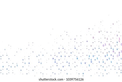 Light Multicolor, Rainbow vector background with signs of numerals. Modern geometrical illustration with numerals. The pattern can be used for ad, booklets, leaflets of education.
