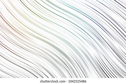 Light Multicolor, Rainbow vector background with abstract lines. A sample with blurred bubble shapes. A completely new marble design for your business.