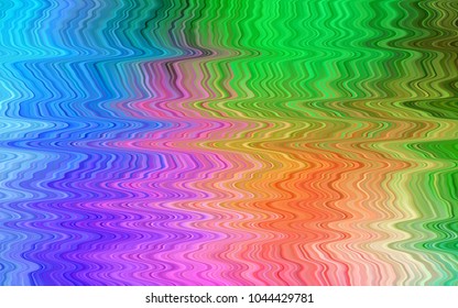 Light Multicolor, Rainbow vector background with bent ribbons. Shining illustration, which consist of blurred lines, circles. A completely new template for your business design.