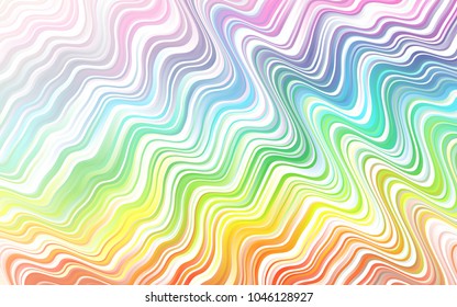 Light Multicolor, Rainbow vector background with bent lines. A completely new color illustration in marble style. Marble style for your business design.