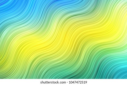 Light Multicolor, Rainbow vector background with bent lines. An elegant bright illustration with gradient. The elegant pattern for brand book.