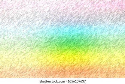 Light Multicolor, Rainbow vector background with bent ribbons. Glitter abstract illustration with wry lines. New composition for your brand book.