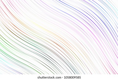 Light Multicolor, Rainbow vector background with liquid shapes. A sample with blurred bubble shapes. Textured wave pattern for backgrounds.
